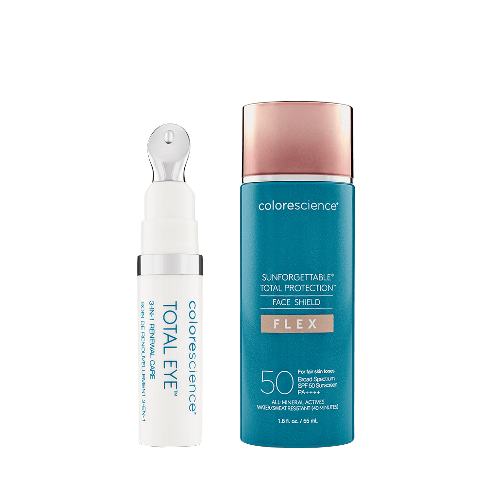 TOTAL EYE MORNING REGIMEN | Sunforgettable Total Protection | FACE SHIELD with 50 SFP - Colorescience UK 