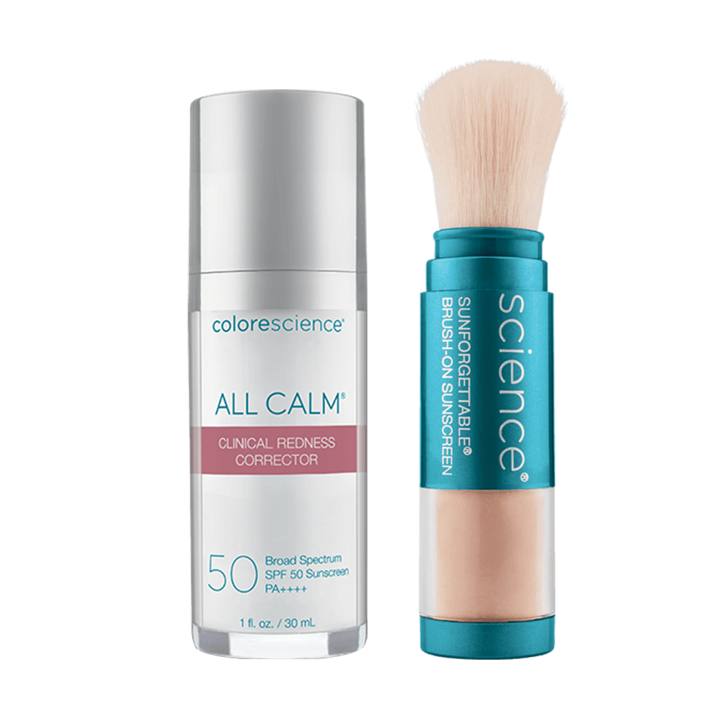 ALL CALM: Clinical Redness Corrector SFP 50 - SUNFORGETTABLE BRUSH-ON SUNSCREEN - Colorescience UK