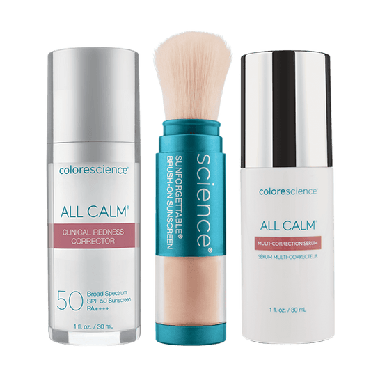 All Calm Clinical Redness Corrector SPF 50 - SUNFORGETTABLE: BRUSH-ON SUSNCREEN - Multi Correction Serum - Colorescience UK